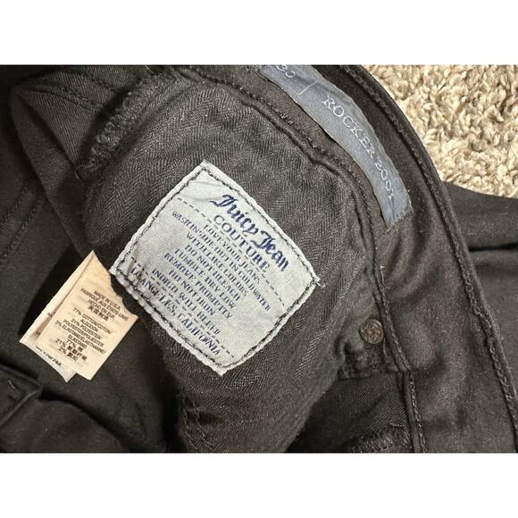 JUICY COUTURE WOMENS BLACK ROCKER BOOT JEANS Size 30 - Picture 8 of 8